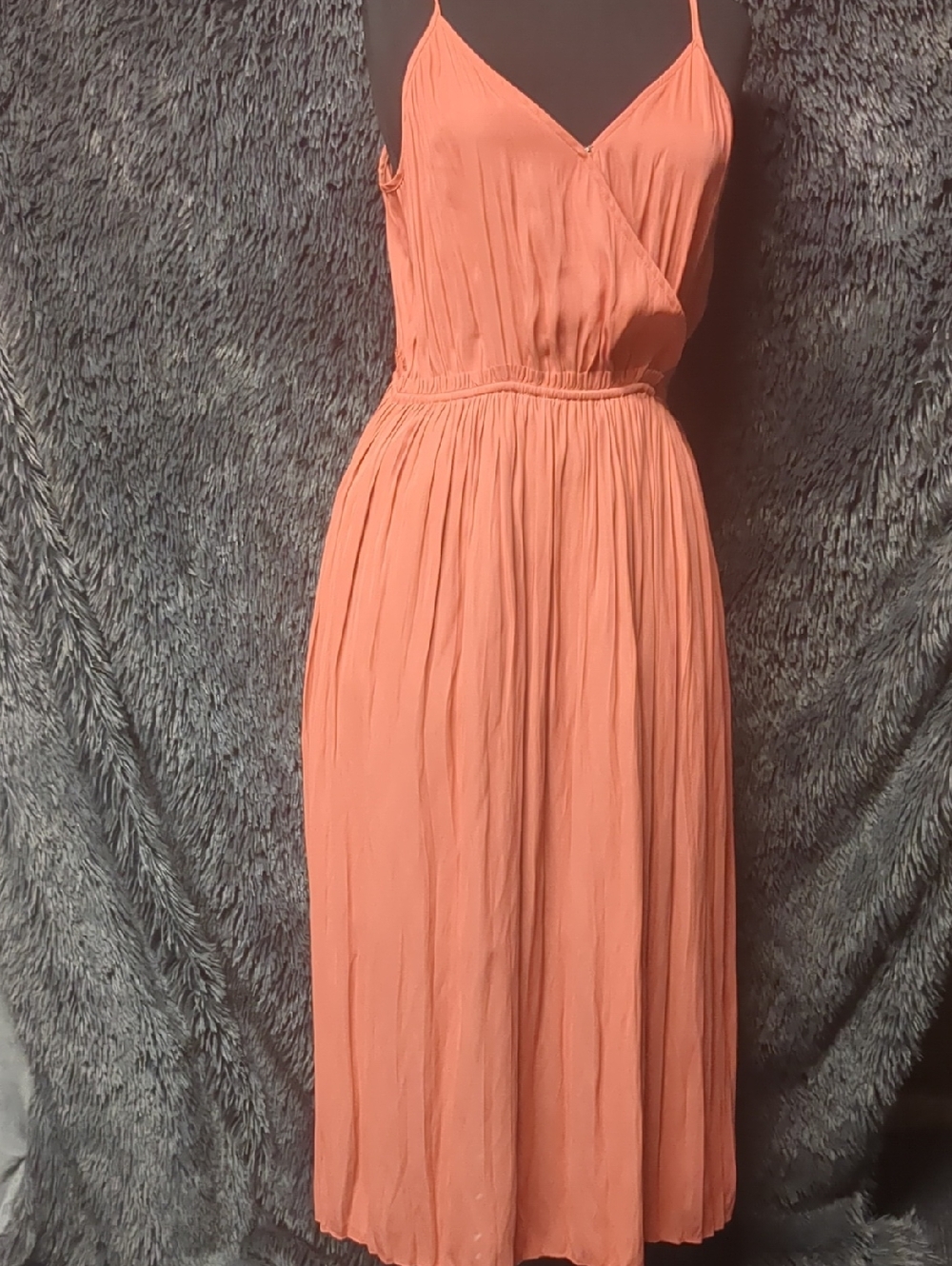 GAP Coral Spaghetti-Strap Maxi Dress